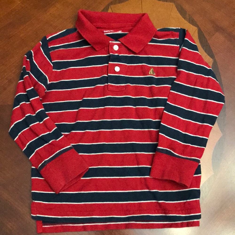 Gap stripe polo long sleeve tee
